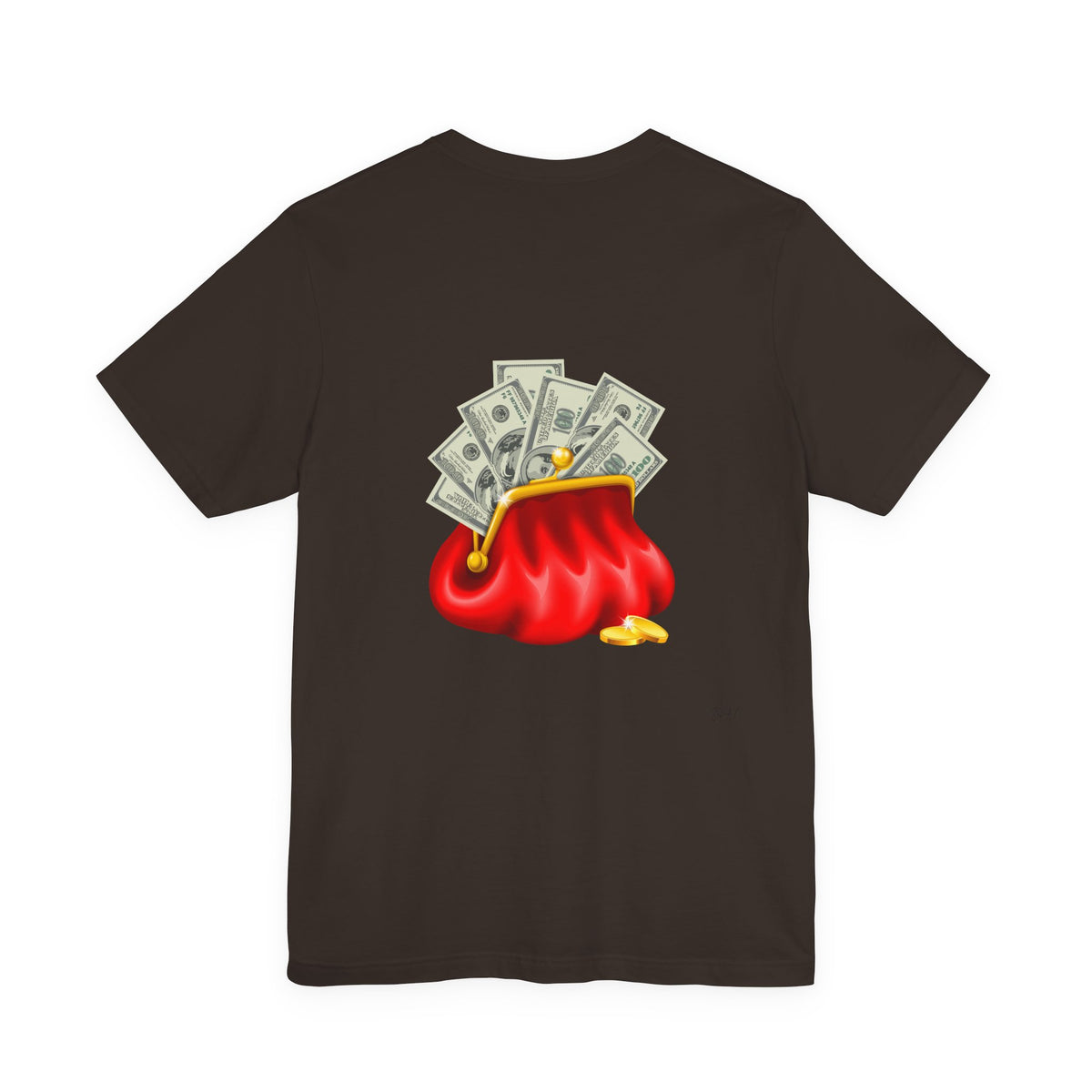Gold Dollar Sign Tee — Minimalist Money Symbol Graphic T-Shirt