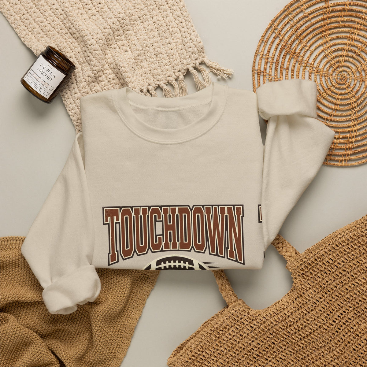 Touchdown Is Here Sweatshirt | Football Season Crewneck, Game Day Tee