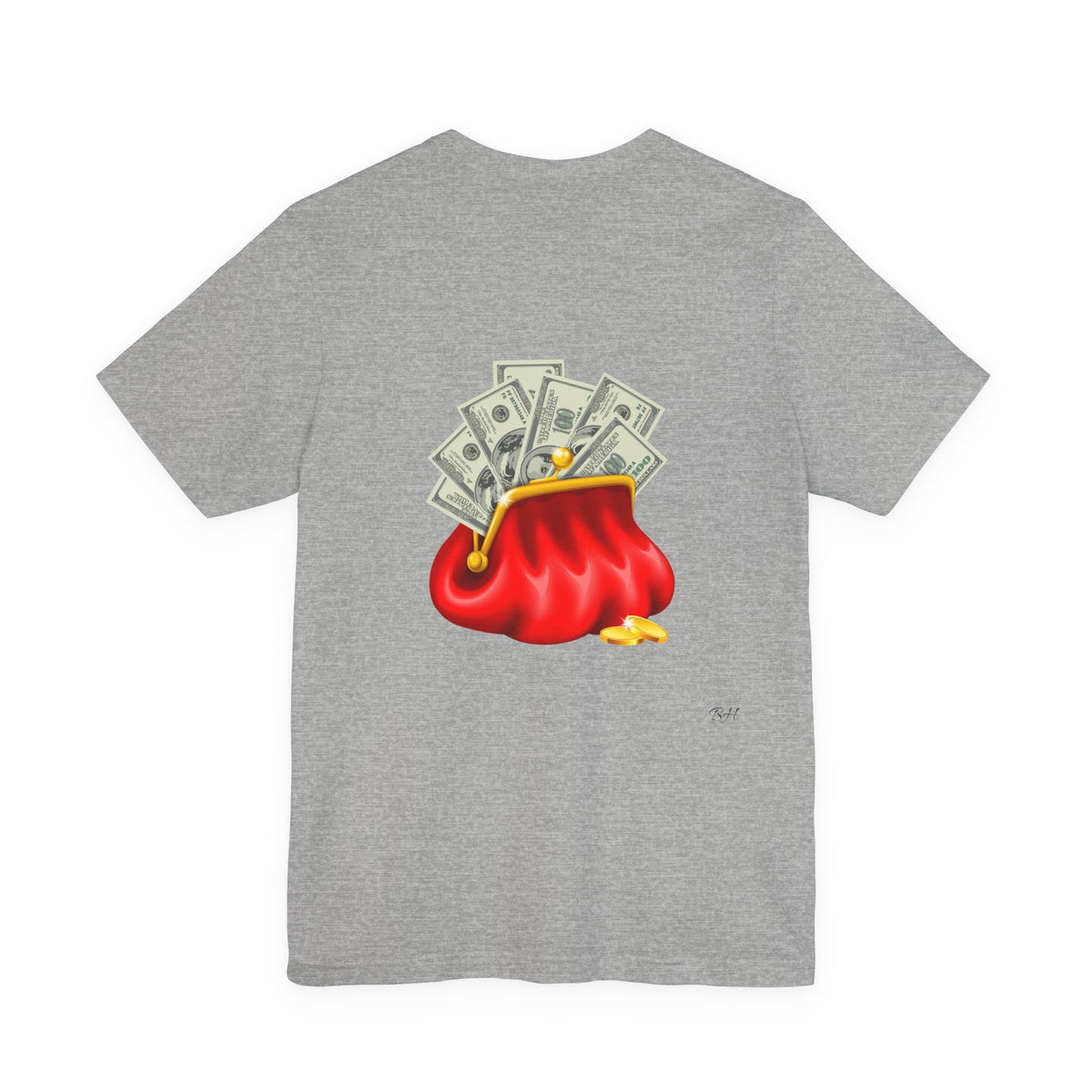 Gold Dollar Sign Tee — Minimalist Money Symbol Graphic T-Shirt