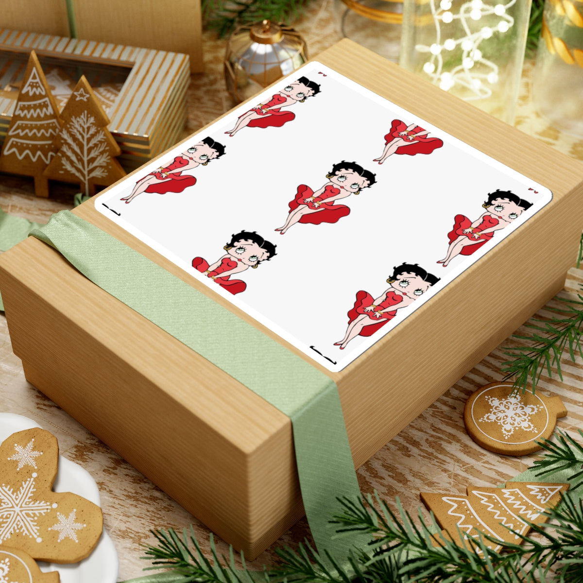 Betty Boop Red Dress Kiss-Cut Sticker Sheet