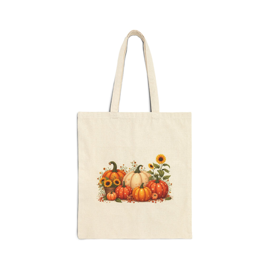Autumn Leaves Canvas Tote — Fall Leaf Print Cotton Bag