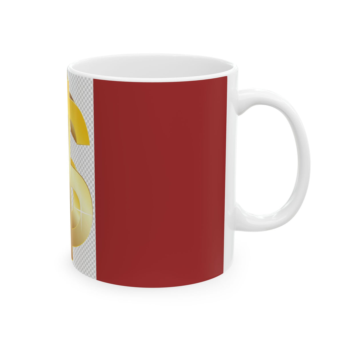 Gold Dollar Sign Ceramic Mug – Wealthy Vibe Coffee Cup (11oz, 15oz)