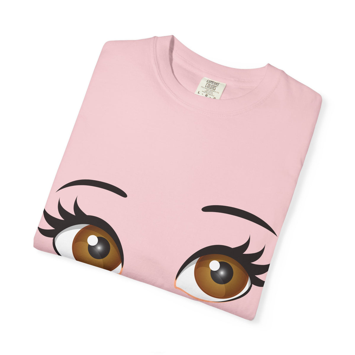 Kiss Face T-Shirt — Playful Lip Print Tee with Flirty Eyes
