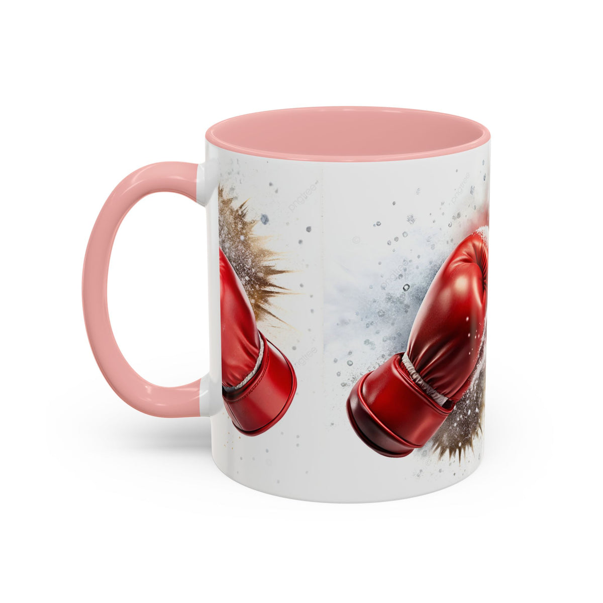 Boxing Gloves Coffee Mug — Retro Red Boxing Glove Accent Mug (11/15oz)
