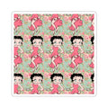 Betty Boop Floral Pattern Kiss-Cut Sticker — Retro Pin-Up Laptop Decal