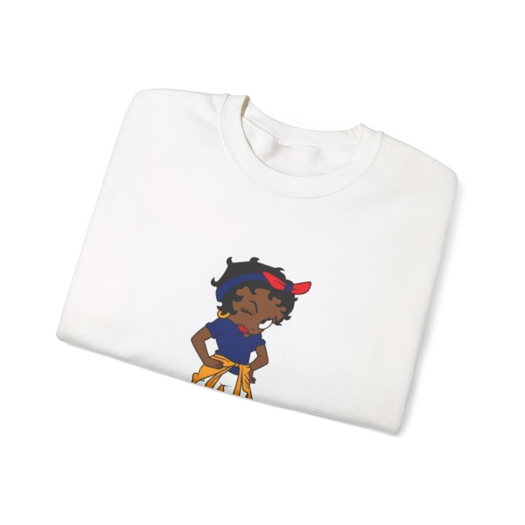 Crewneck Sweatshirt — Cute Girl Illustration Graphic