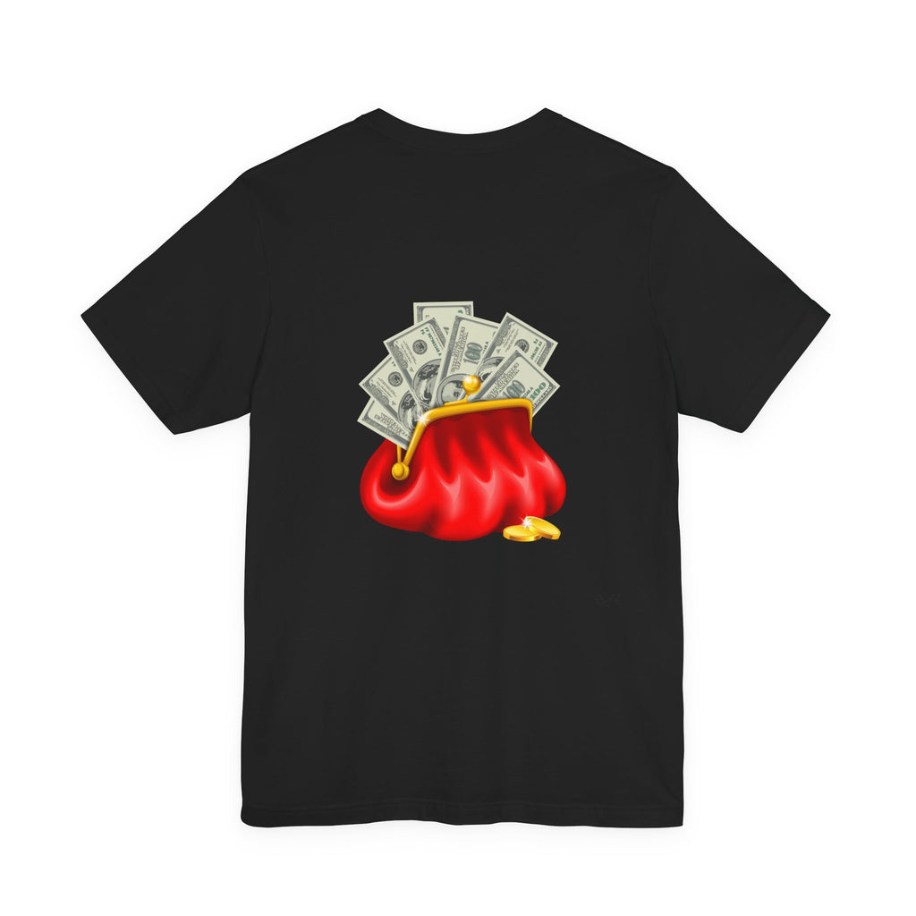 Gold Dollar Sign Tee — Minimalist Money Symbol Graphic T-Shirt