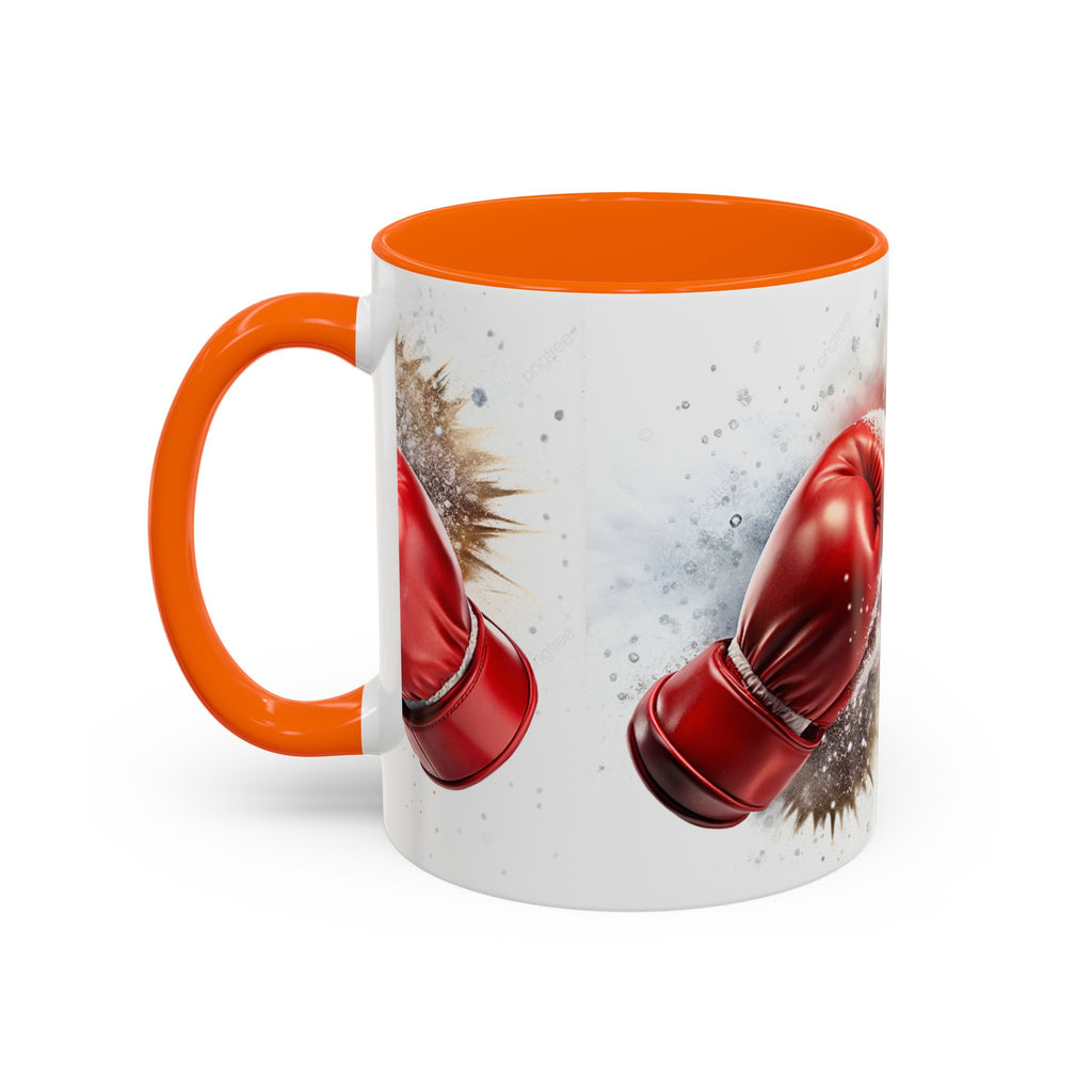 Boxing Gloves Coffee Mug — Retro Red Boxing Glove Accent Mug (11/15oz)