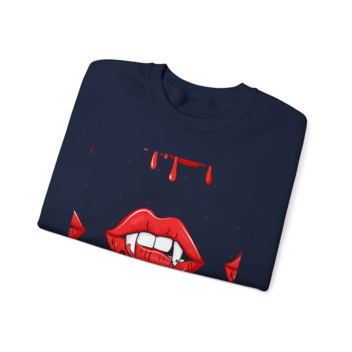 Bloody Lips Graphic Crewneck Sweatshirt