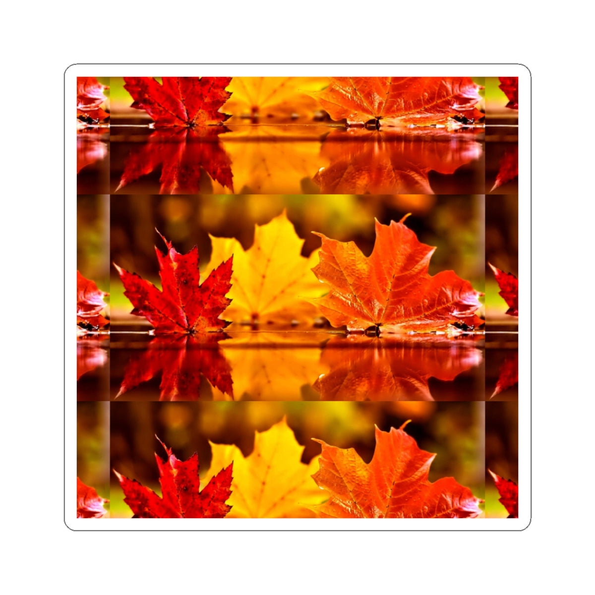 Autumn Maple Leaves Kiss-Cut Sticker