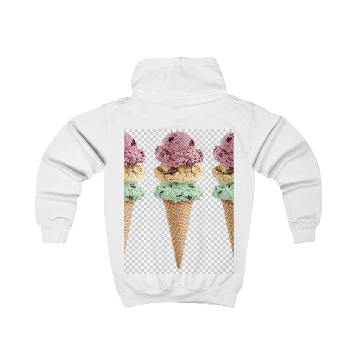 Kids Hoodie — 'Good Day for a Birthday' Ice Cream Cone Graphic Hoodie
