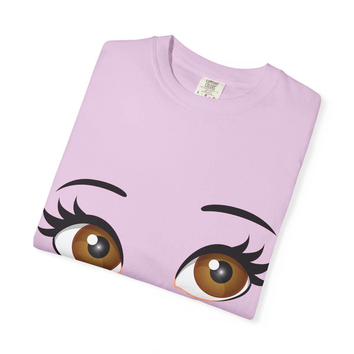 Kiss Face T-Shirt — Playful Lip Print Tee with Flirty Eyes