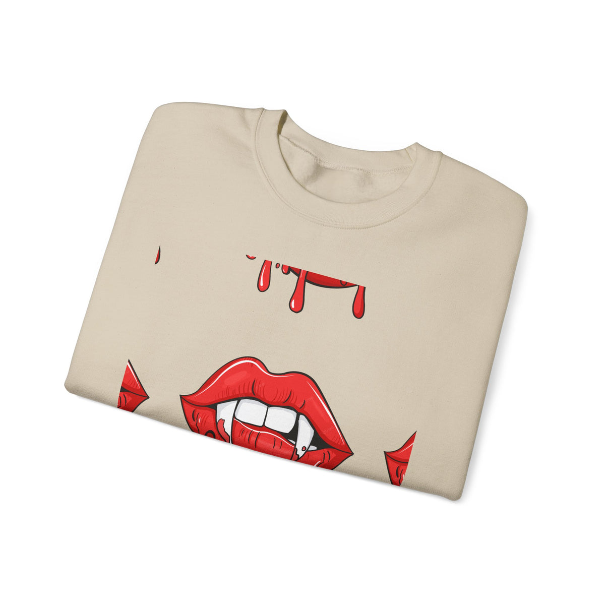 Bloody Lips Graphic Crewneck Sweatshirt