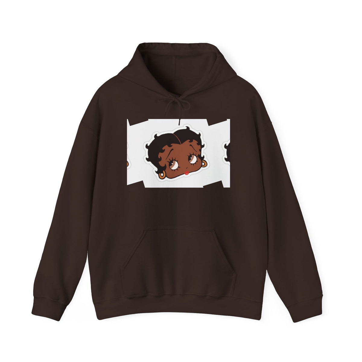 Afro Punk Girl Graphic Hoodie — Cute Retro Cartoon Character Pullover