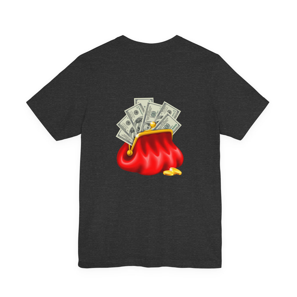 Gold Dollar Sign Tee — Minimalist Money Symbol Graphic T-Shirt