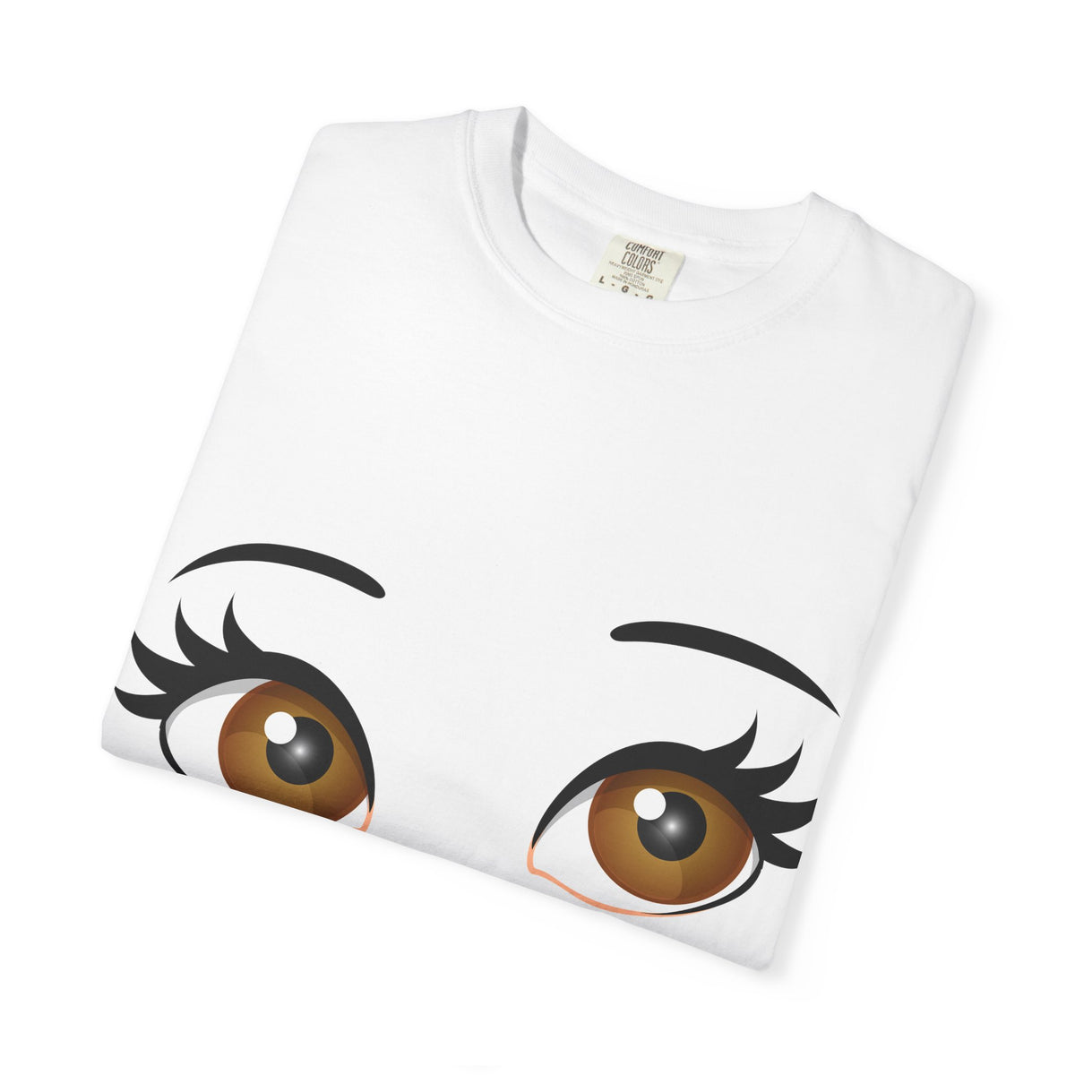 Kiss Face T-Shirt — Playful Lip Print Tee with Flirty Eyes