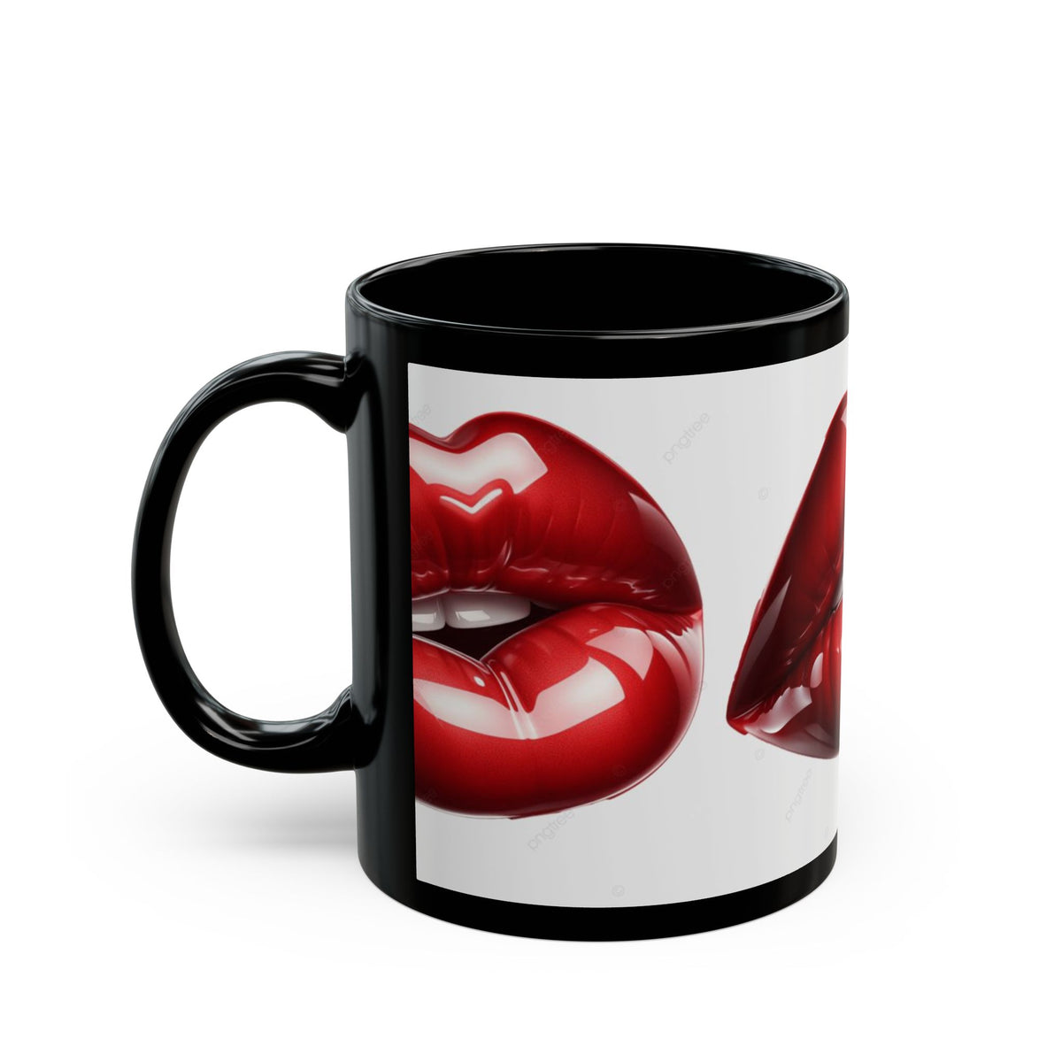 Red Gloss Lip Print Mug — Sexy Kiss Coffee Cup for Valentine’s & Gifts (11oz/15oz)
