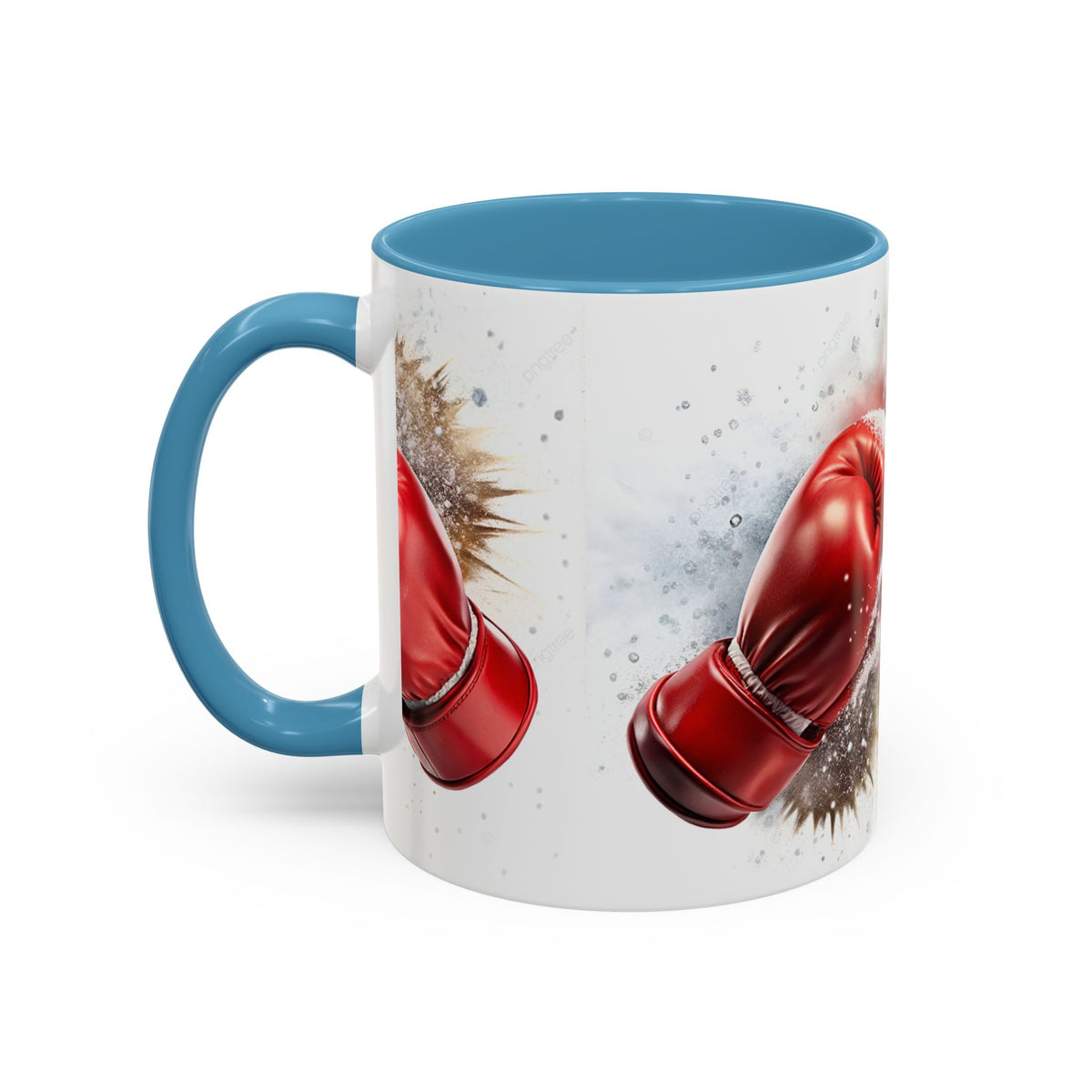 Boxing Gloves Coffee Mug — Retro Red Boxing Glove Accent Mug (11/15oz)