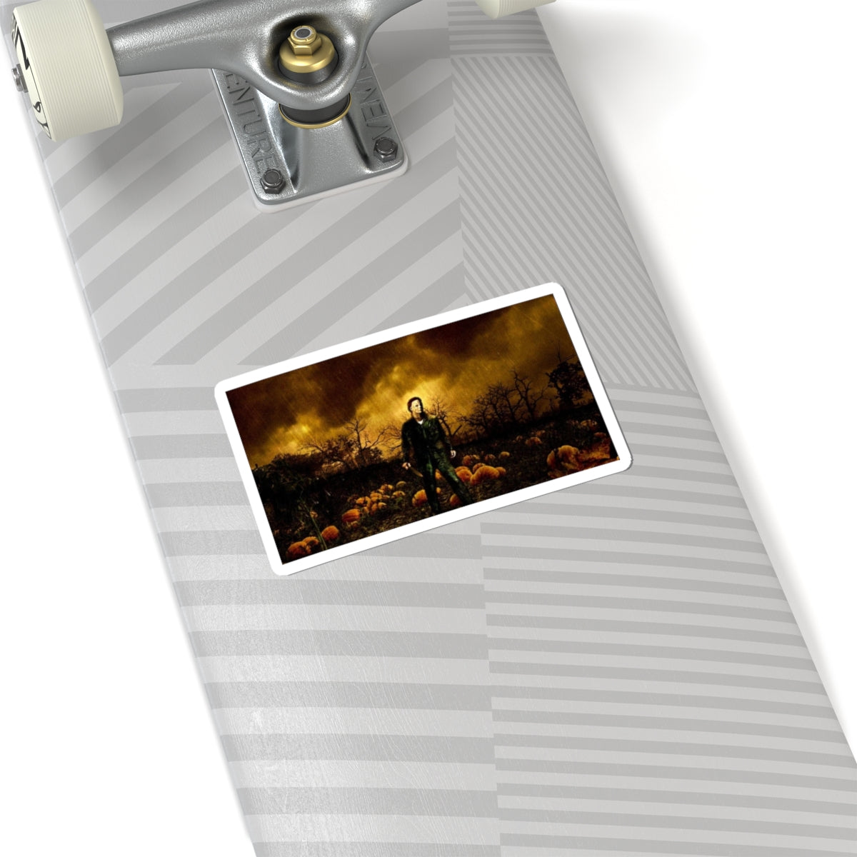 Horror Pumpkin Field Sticker — Michael Myers Halloween Kiss-Cut Decal