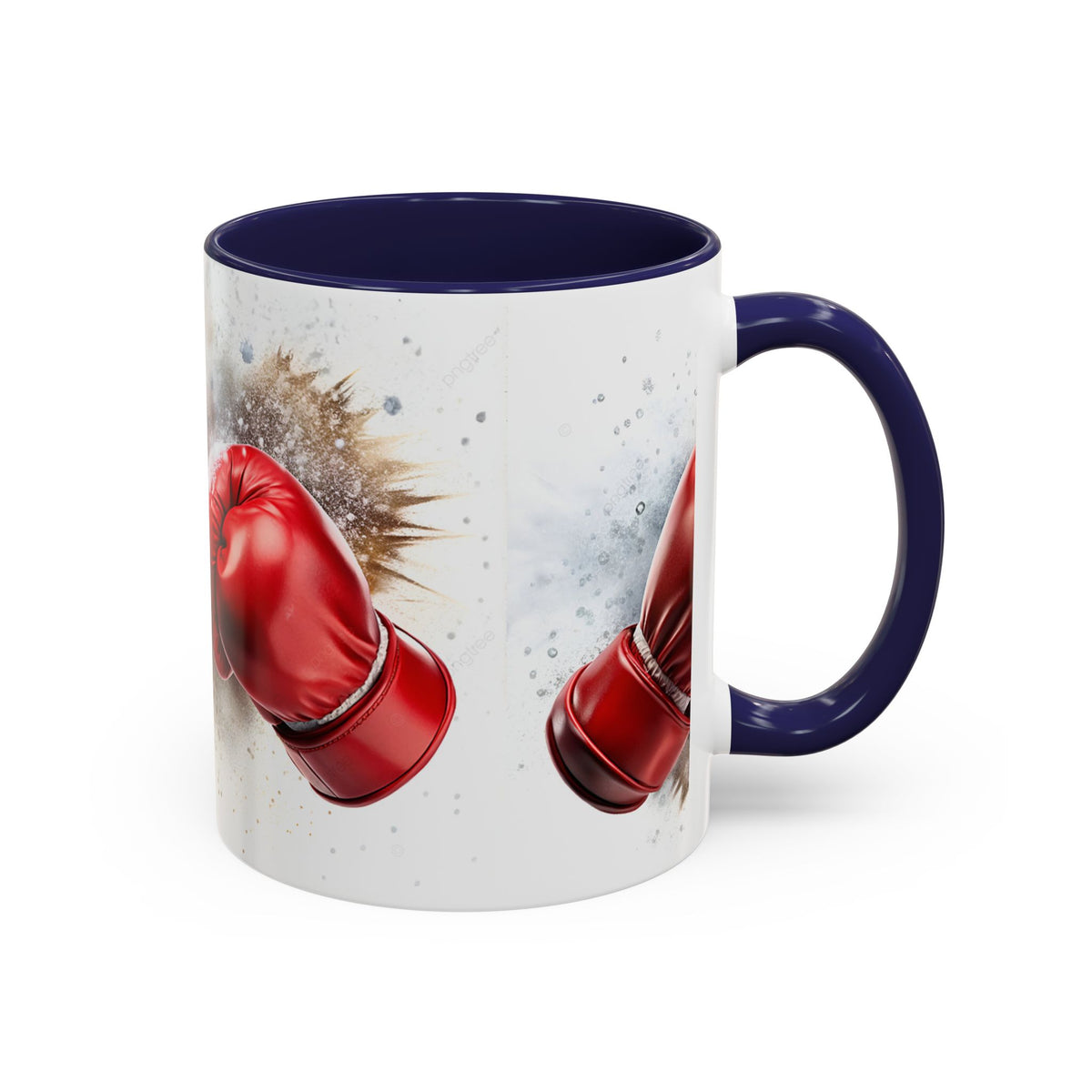 Boxing Gloves Coffee Mug — Retro Red Boxing Glove Accent Mug (11/15oz)