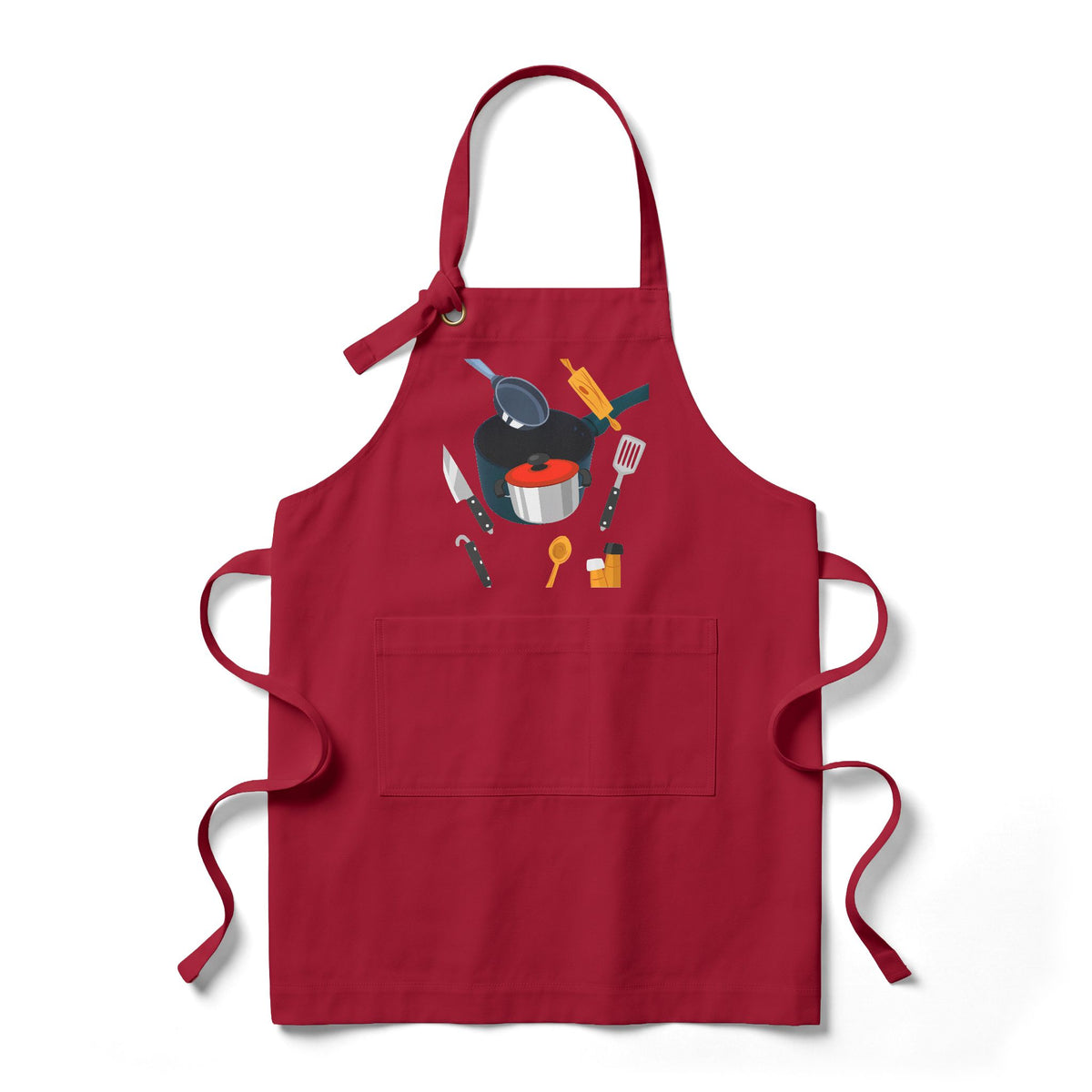 Chef Tools Kitchen Apron — Cooking Utensils Graphic Bib Apron
