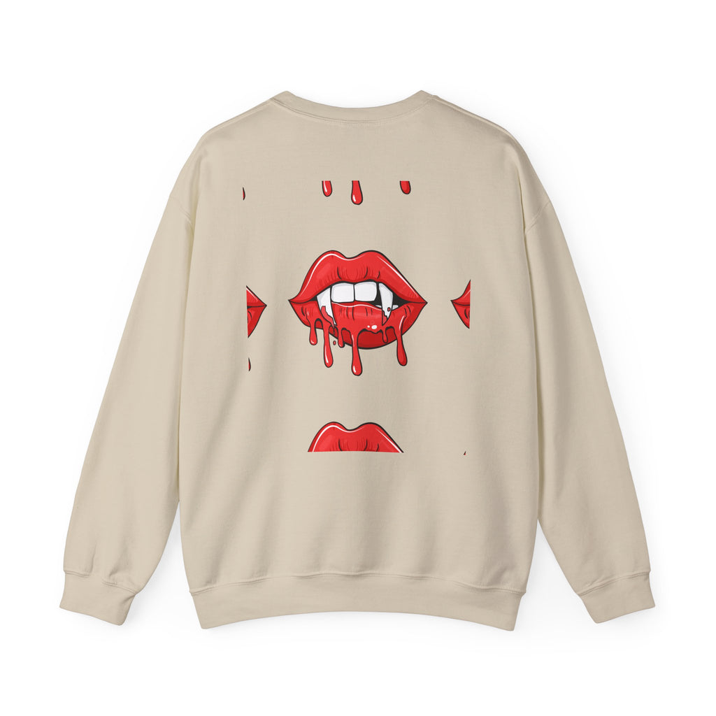 Bloody Lips Graphic Crewneck Sweatshirt