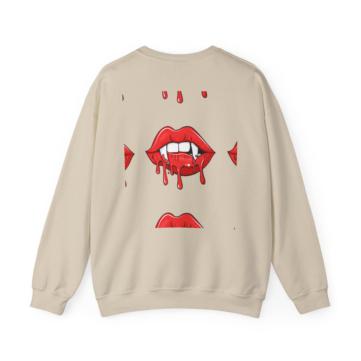 Bloody Lips Graphic Crewneck Sweatshirt