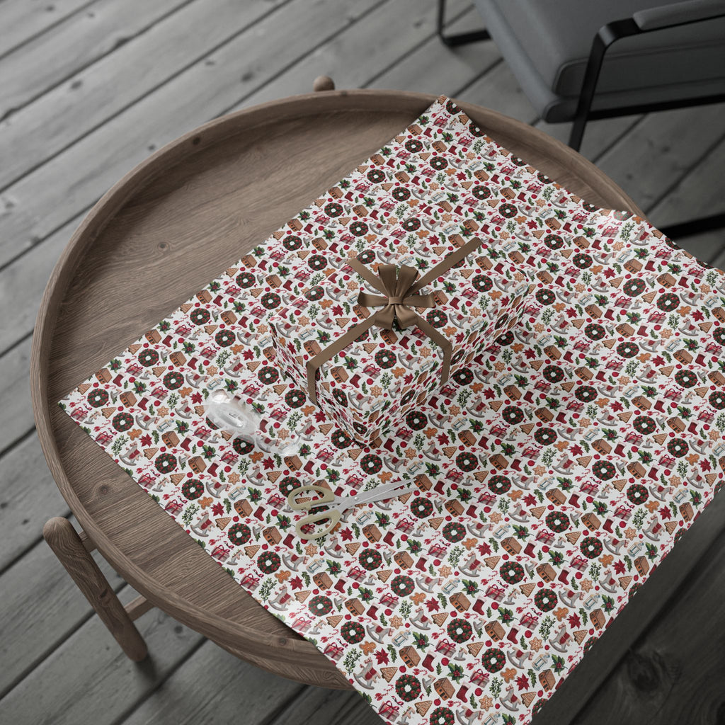 Christmas Cookies & Wreaths Wrapping Paper