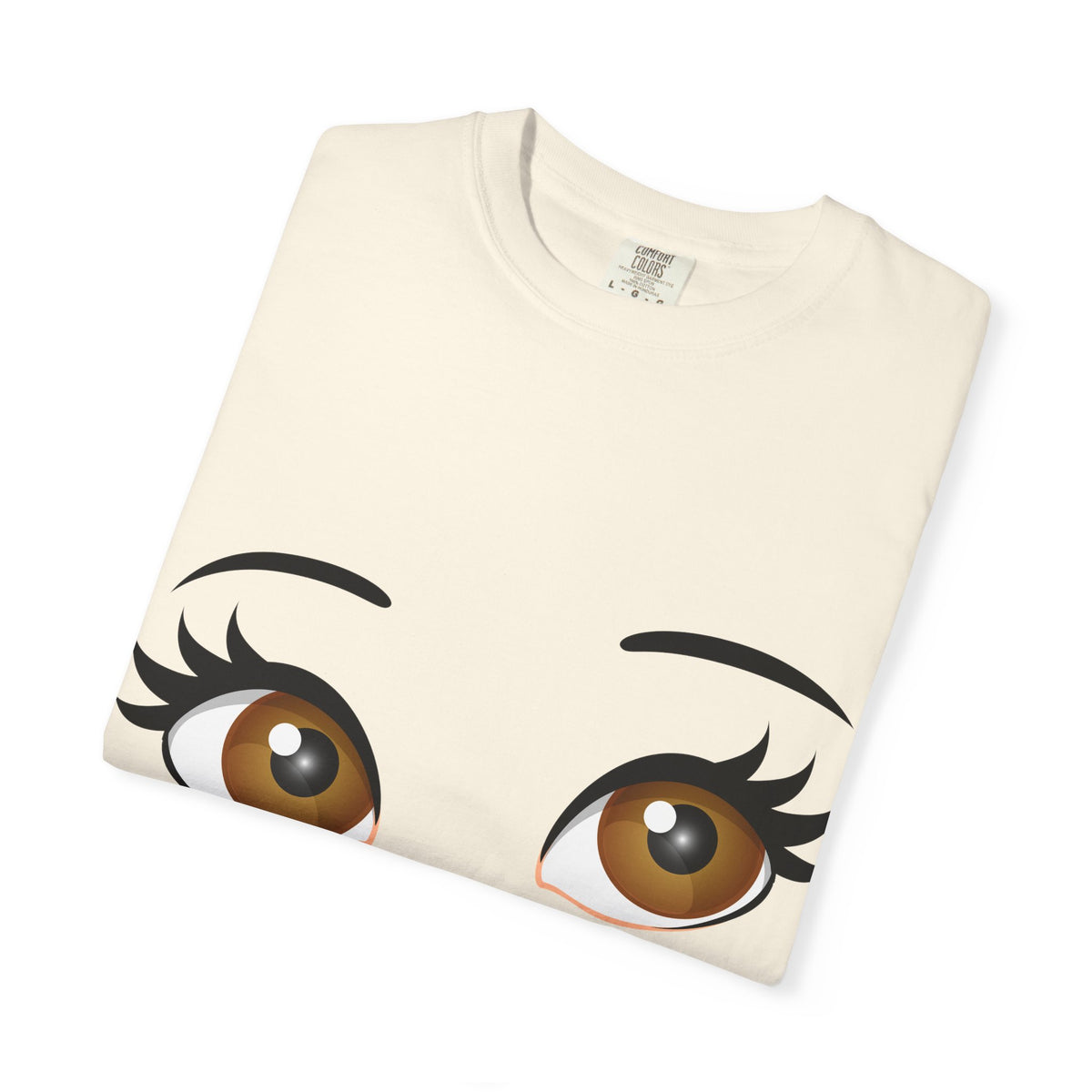 Kiss Face T-Shirt — Playful Lip Print Tee with Flirty Eyes