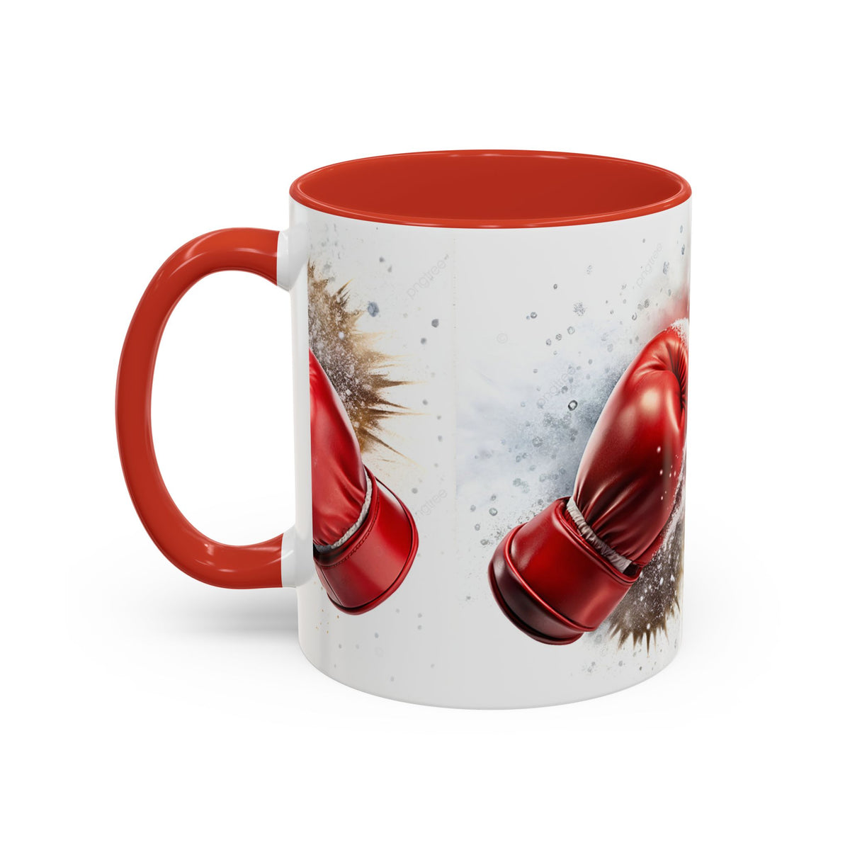 Boxing Gloves Coffee Mug — Retro Red Boxing Glove Accent Mug (11/15oz)