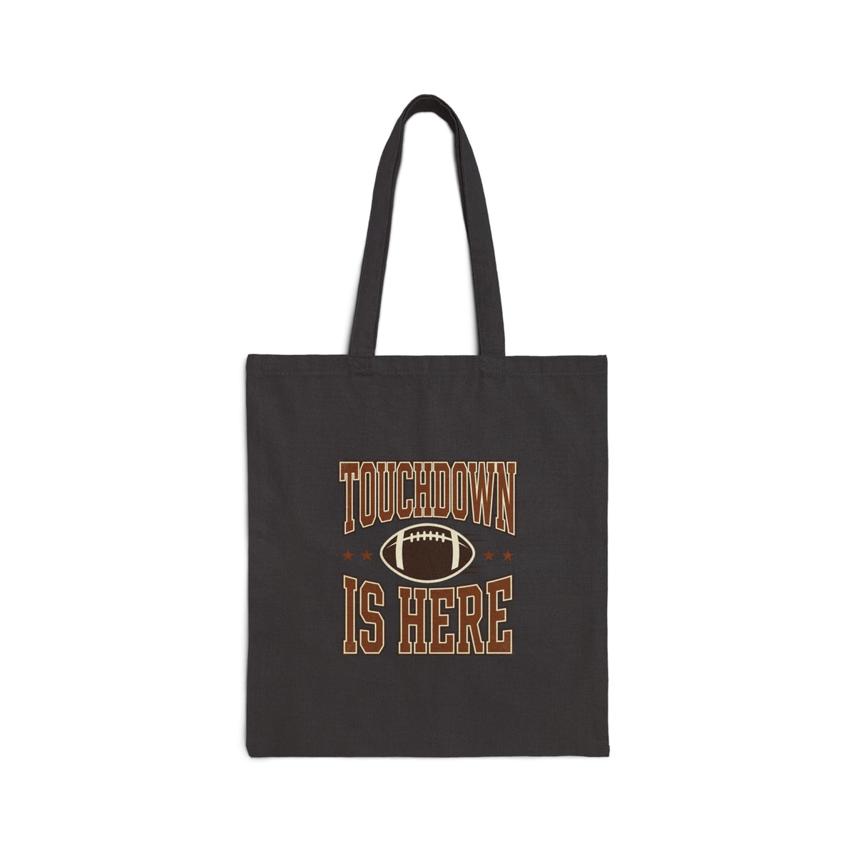 Touchdown Is Here Tote | Football Season Canvas Tote