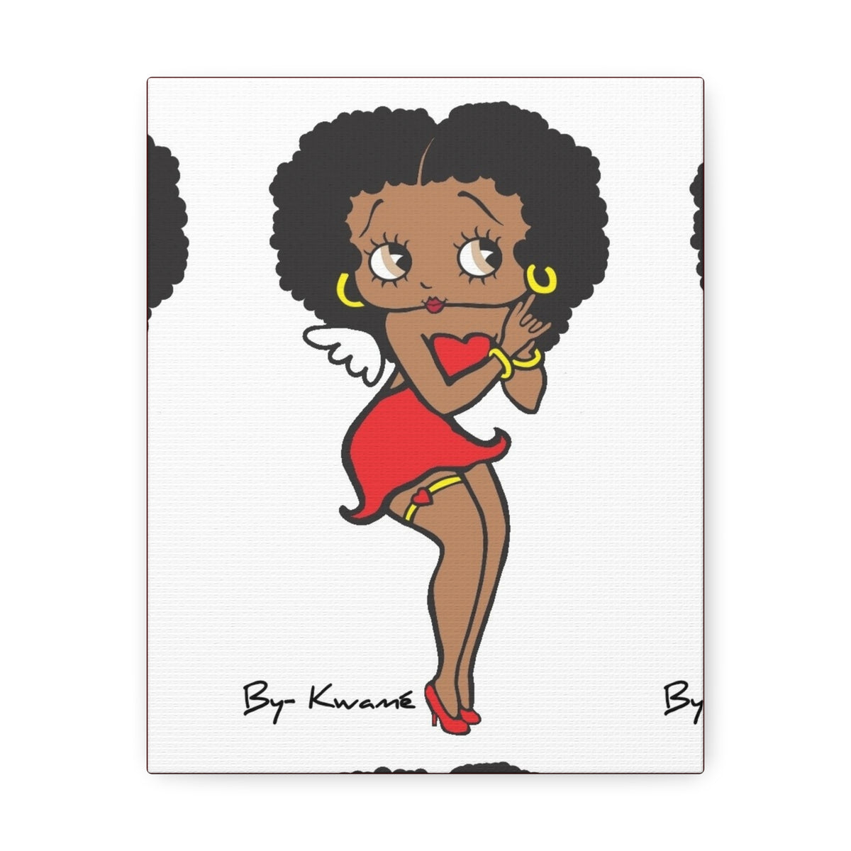 Betty-Inspired Afro Angel Canvas