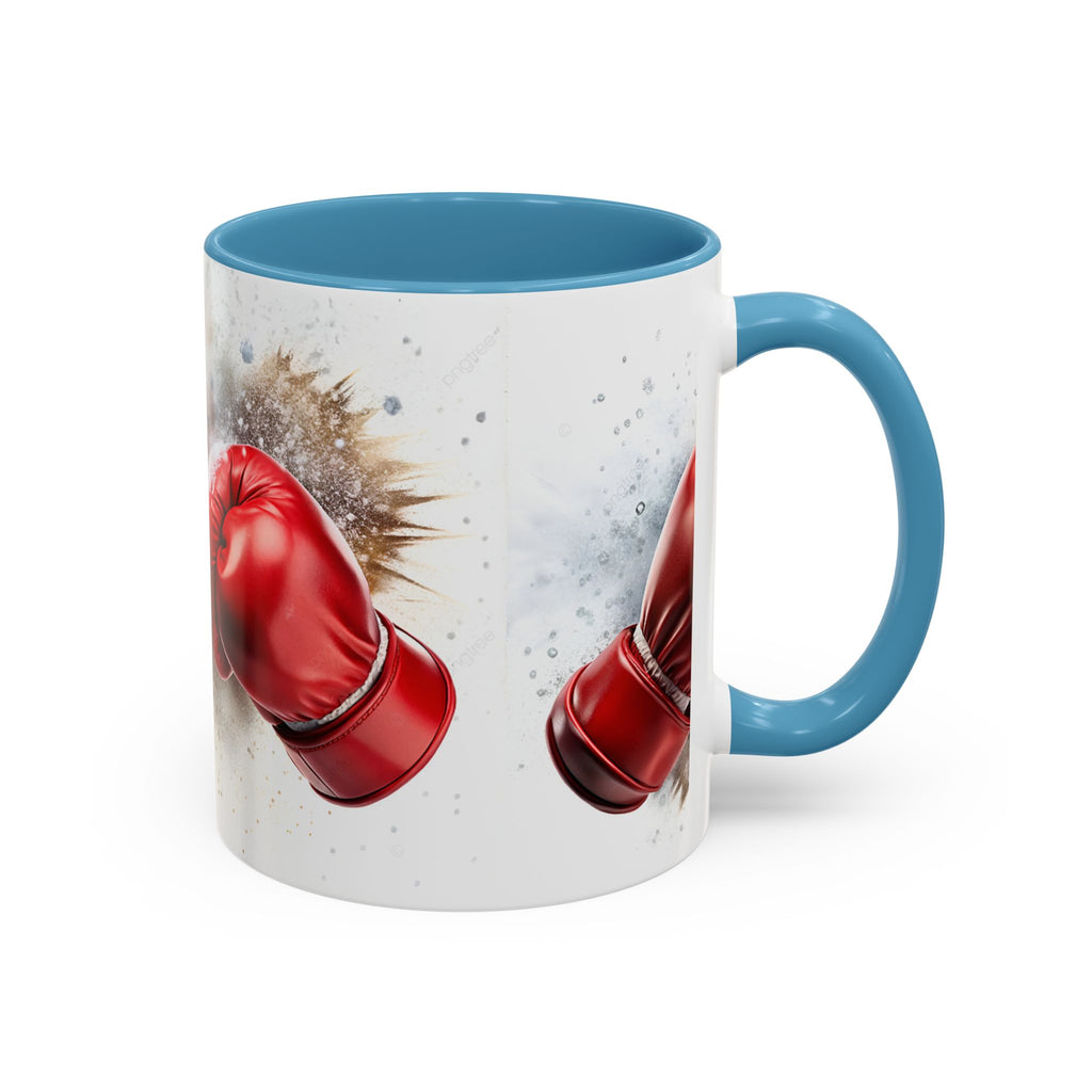 Boxing Gloves Coffee Mug — Retro Red Boxing Glove Accent Mug (11/15oz)