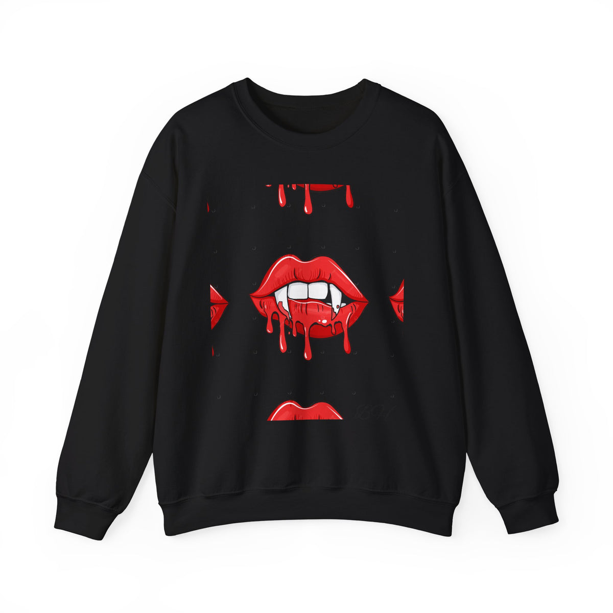 Bloody Lips Graphic Crewneck Sweatshirt
