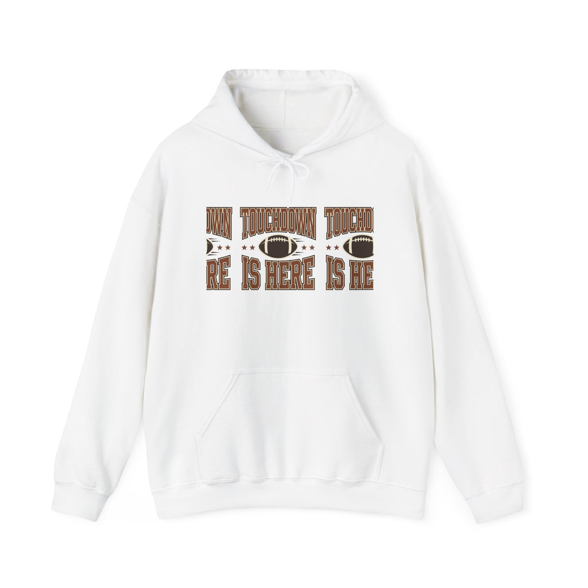 Football Is Here Hoodie | Football Season, Rustic Wood Grid Design