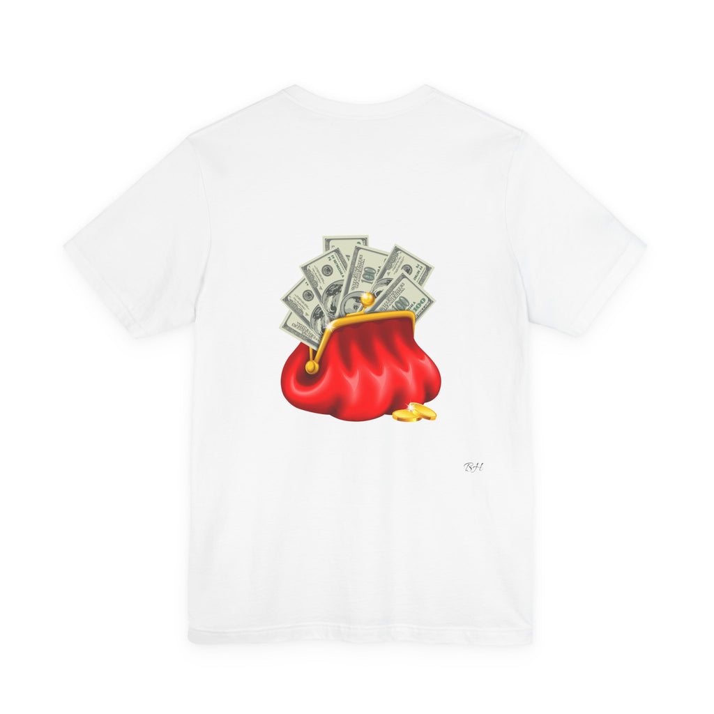Gold Dollar Sign Tee — Minimalist Money Symbol Graphic T-Shirt