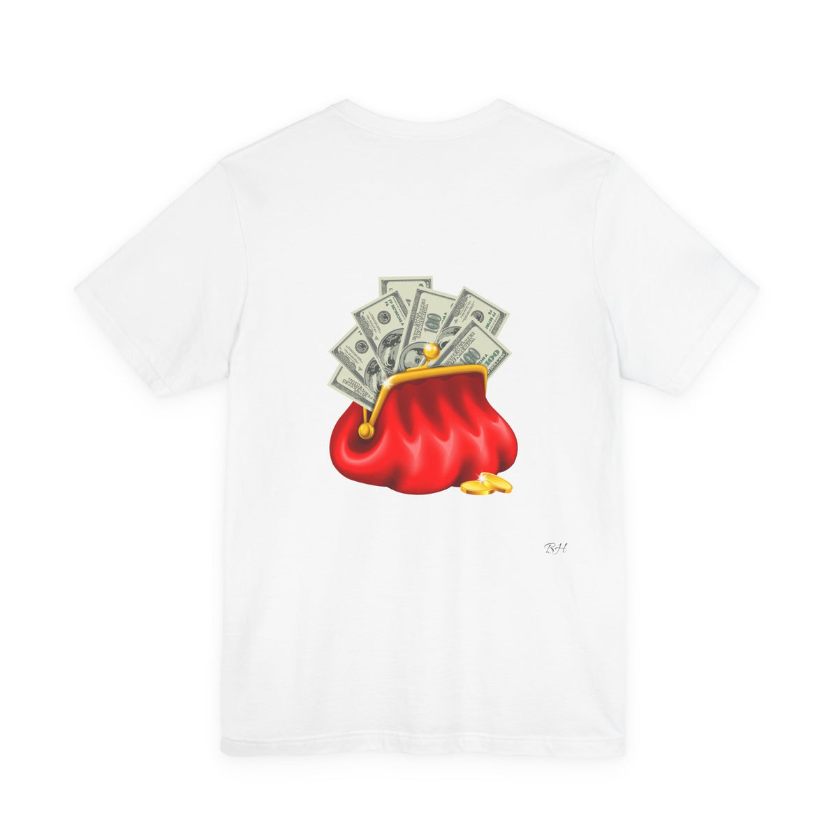 Gold Dollar Sign Tee — Minimalist Money Symbol Graphic T-Shirt