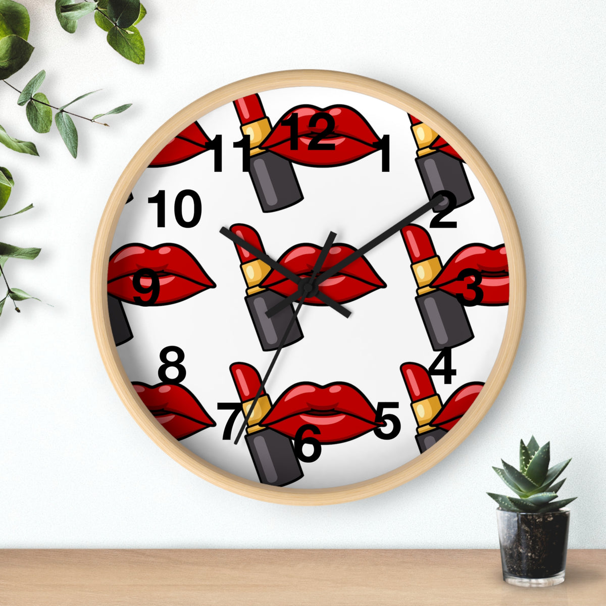 Scenic Mountain Lake Wall Clock — Vibrant Reflection Landscape Timepiece