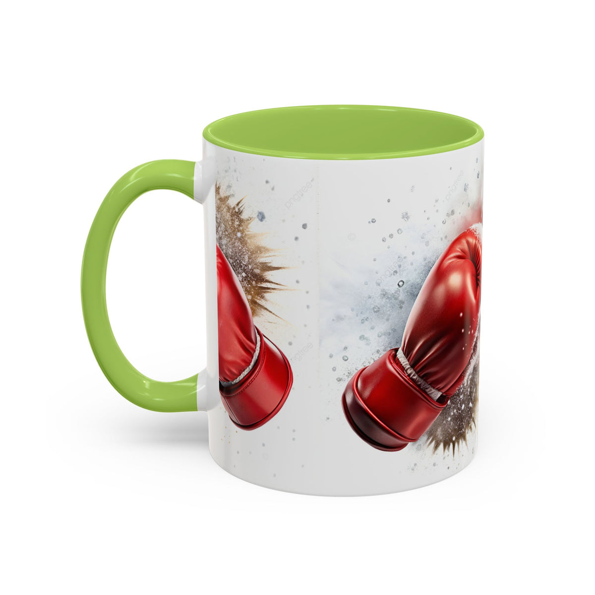Boxing Gloves Coffee Mug — Retro Red Boxing Glove Accent Mug (11/15oz)