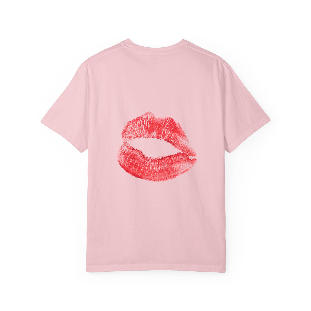 Kiss Face T-Shirt — Playful Lip Print Tee with Flirty Eyes