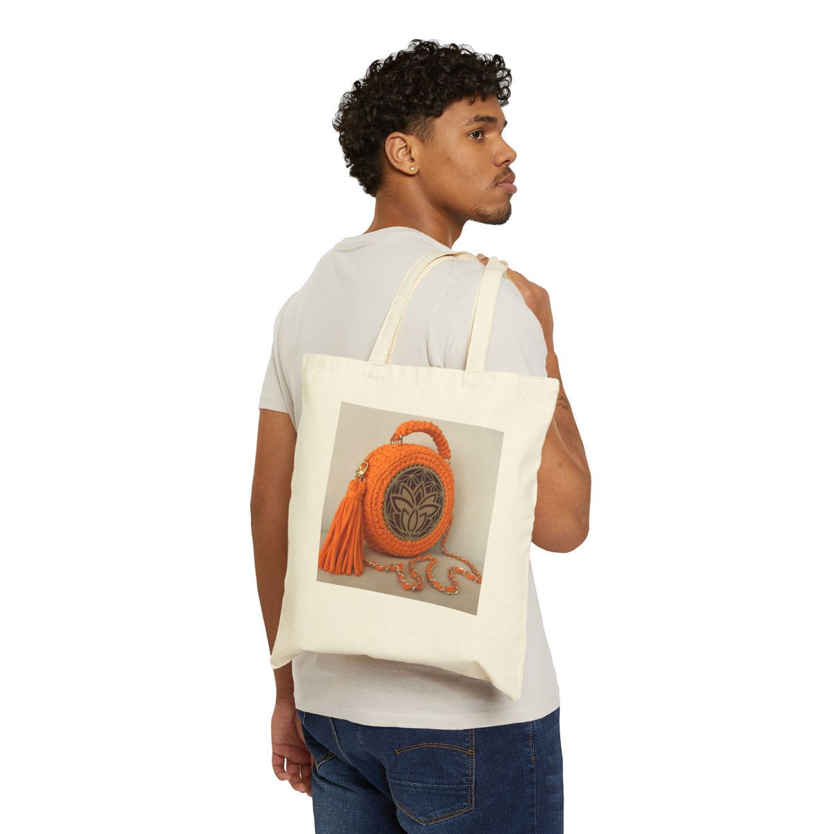 Autumn Tree Canvas Tote Bag — Colorful Fall Landscape Art Tote