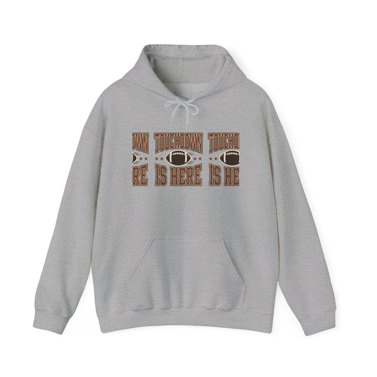 Football Is Here Hoodie | Football Season, Rustic Wood Grid Design