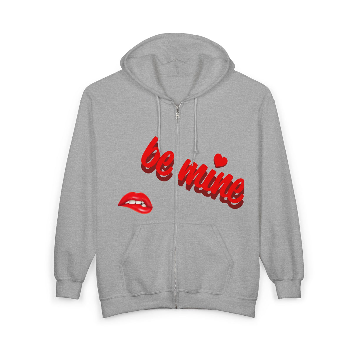 Zip Hoodie — Dark Cinematic Repeating Portrait Graphic