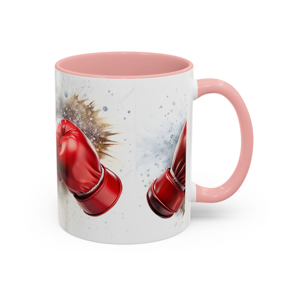 Boxing Gloves Coffee Mug — Retro Red Boxing Glove Accent Mug (11/15oz)