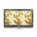Business Card Holder — Gold Dollar Sign Metallic Case