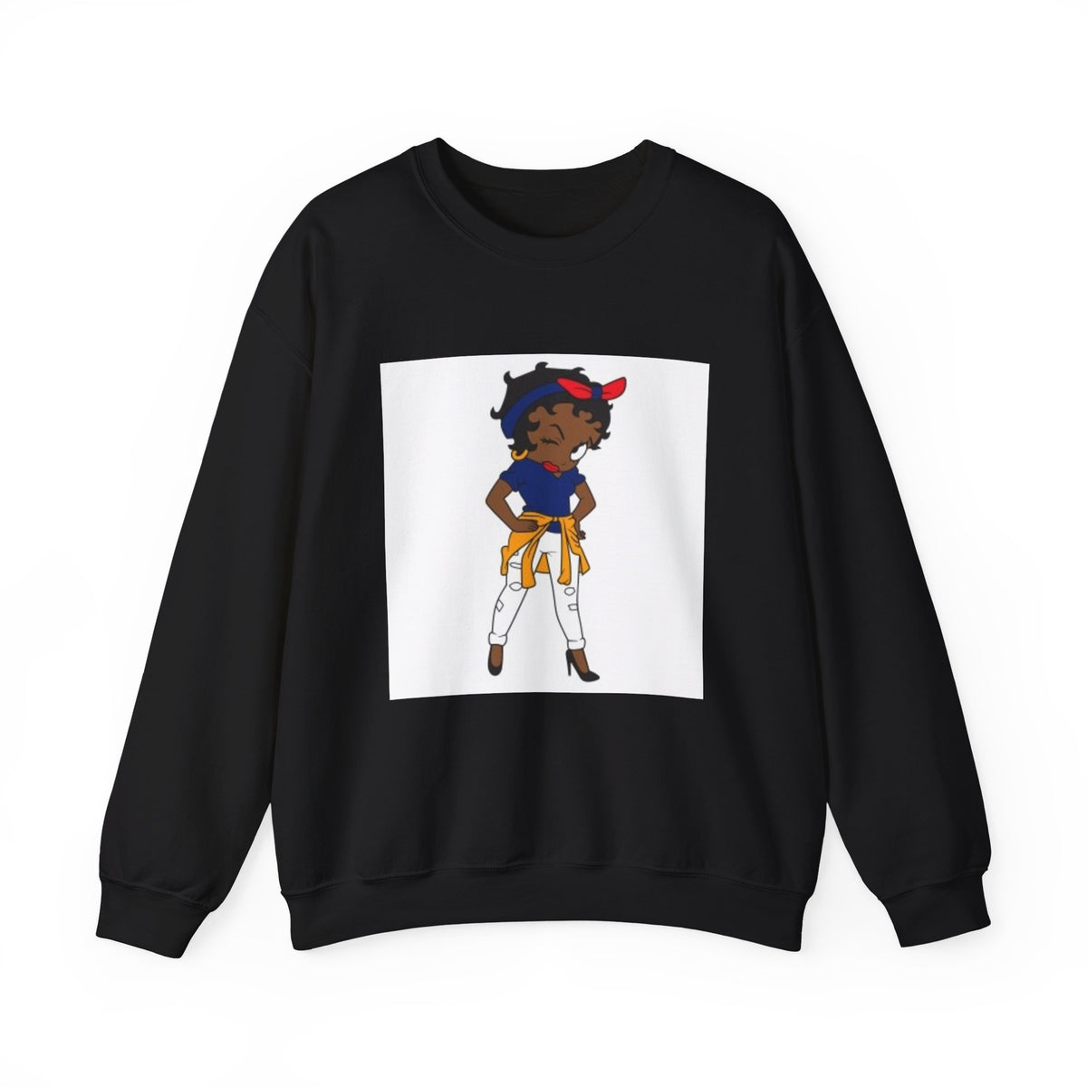 Crewneck Sweatshirt — Cute Girl Illustration Graphic