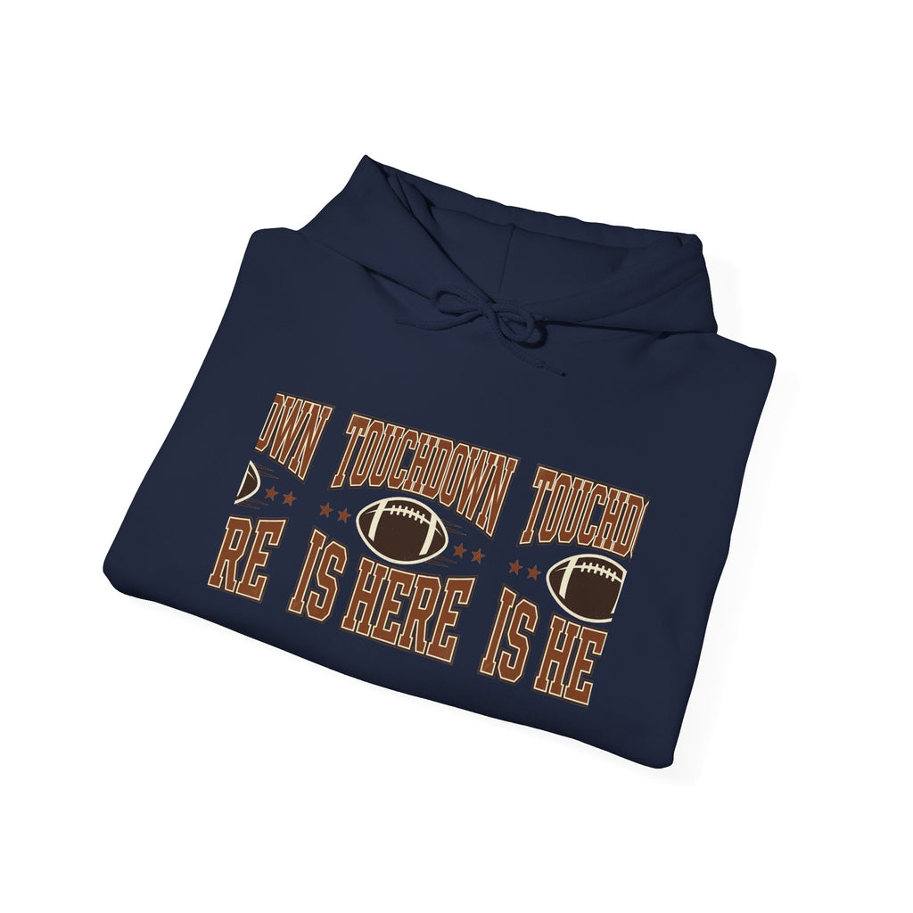 Football Is Here Hoodie | Football Season, Rustic Wood Grid Design