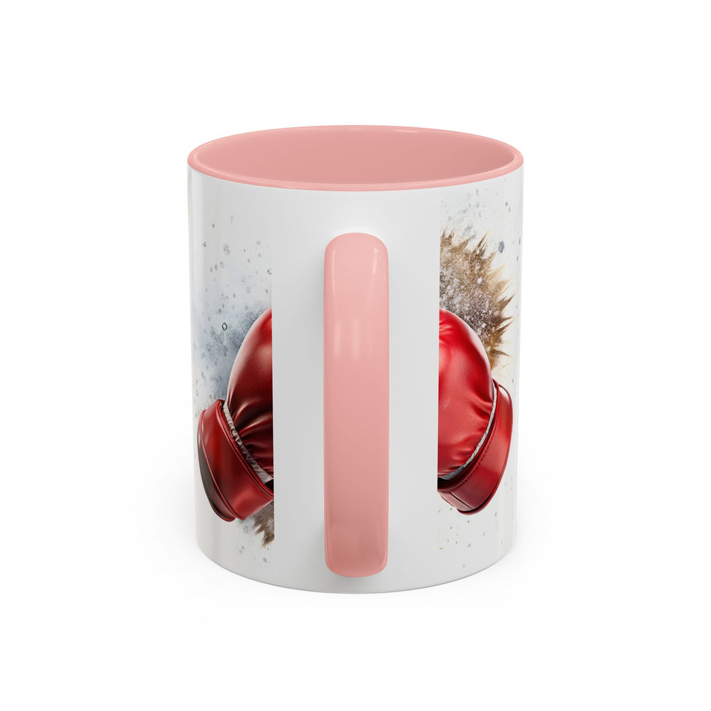 Boxing Gloves Coffee Mug — Retro Red Boxing Glove Accent Mug (11/15oz)
