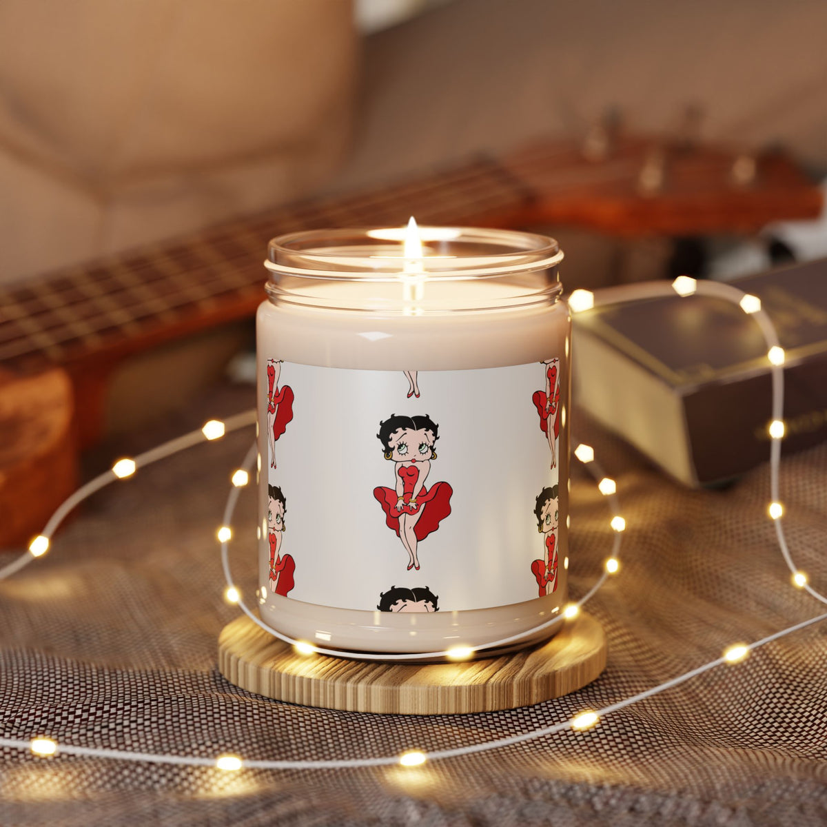 Soy Candle — Betty Boop Pattern 9oz Scented Jar