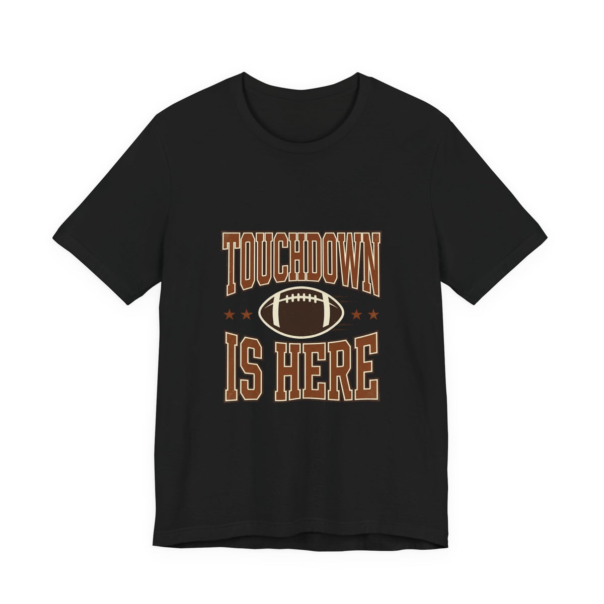 Touchdown Is Here T-Shirt | Football Season Retro Helmet & Script